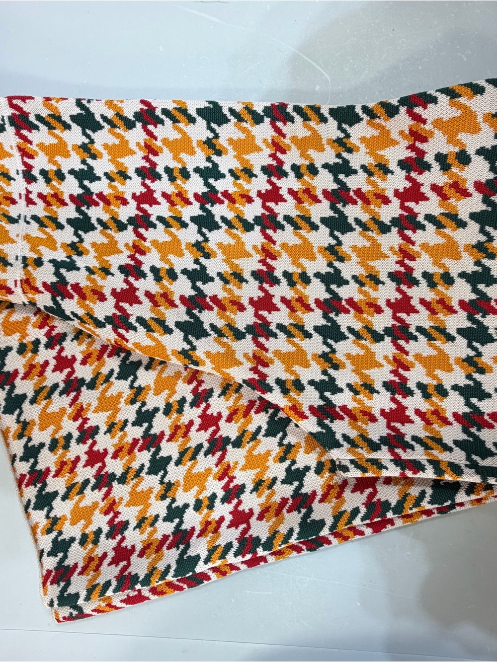 Free People Houndstooth Knit Wide Leg Pants Size Small High Waist Retro Boho - Picture 7 of 7